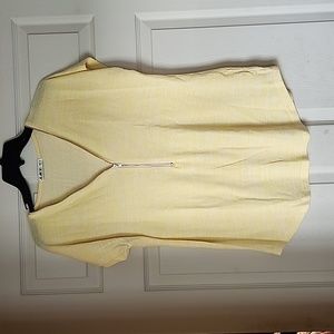 SMX yellow, zipper v neck top Size M (8)